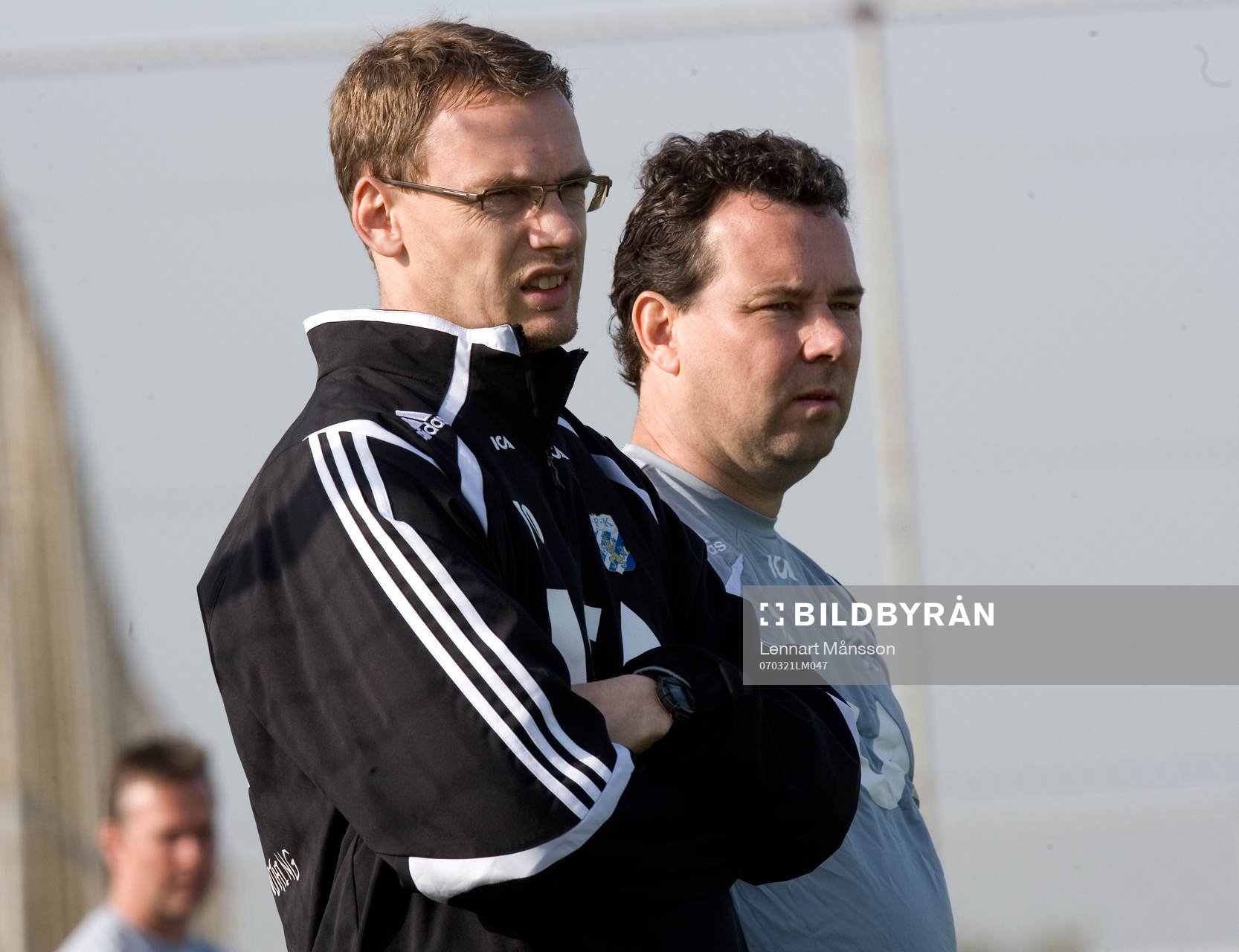  Tränarduon Jonas Olsson och Stefan Rehn.