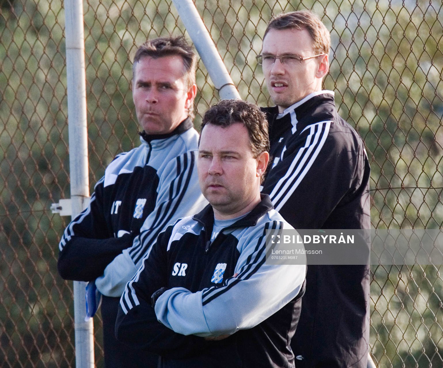 Teddy Olausson, assisterande tränare, Jonas Olsson och