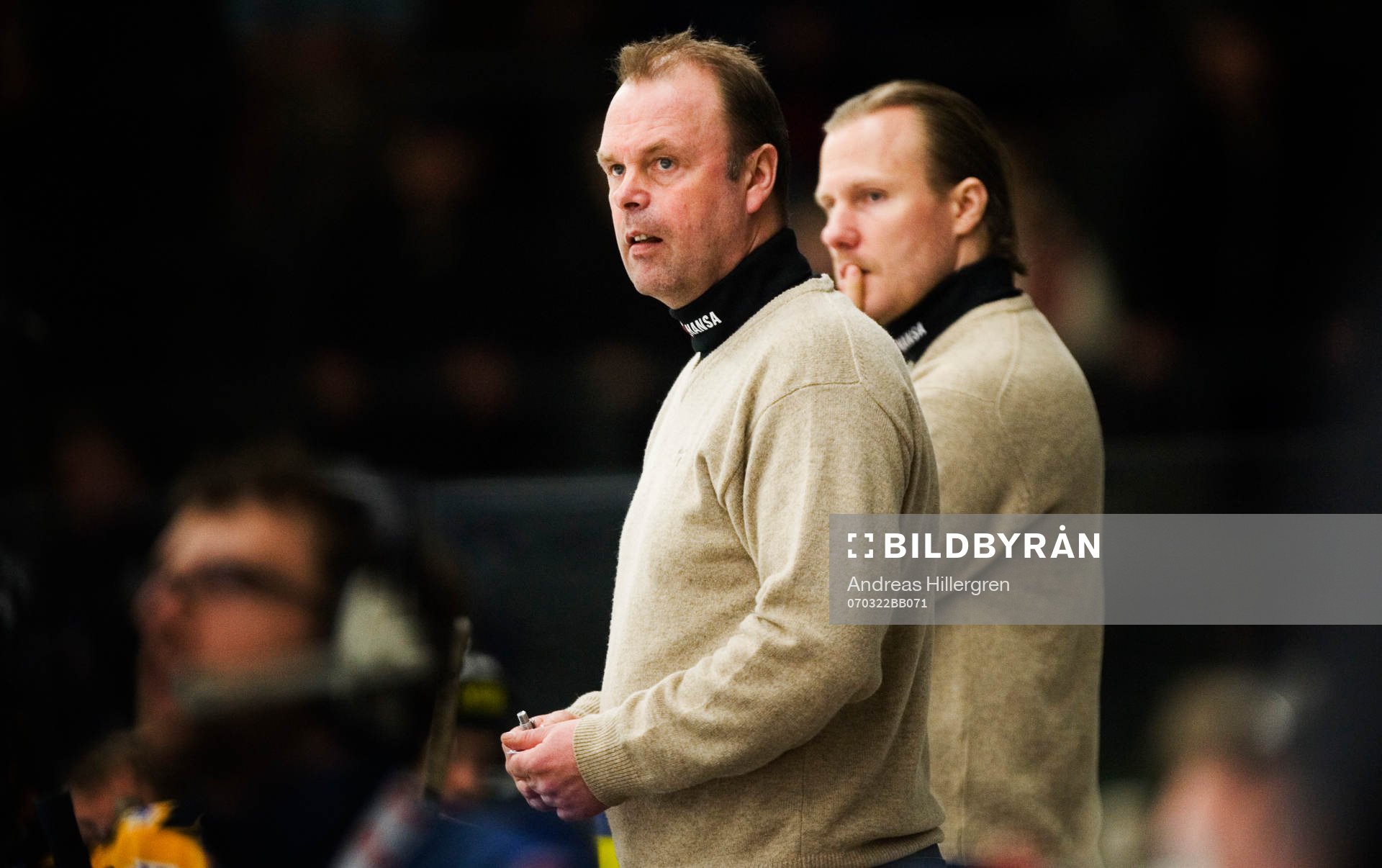 Per-Erik Johnsson och Mats Lindgren, tränare Skellefteå