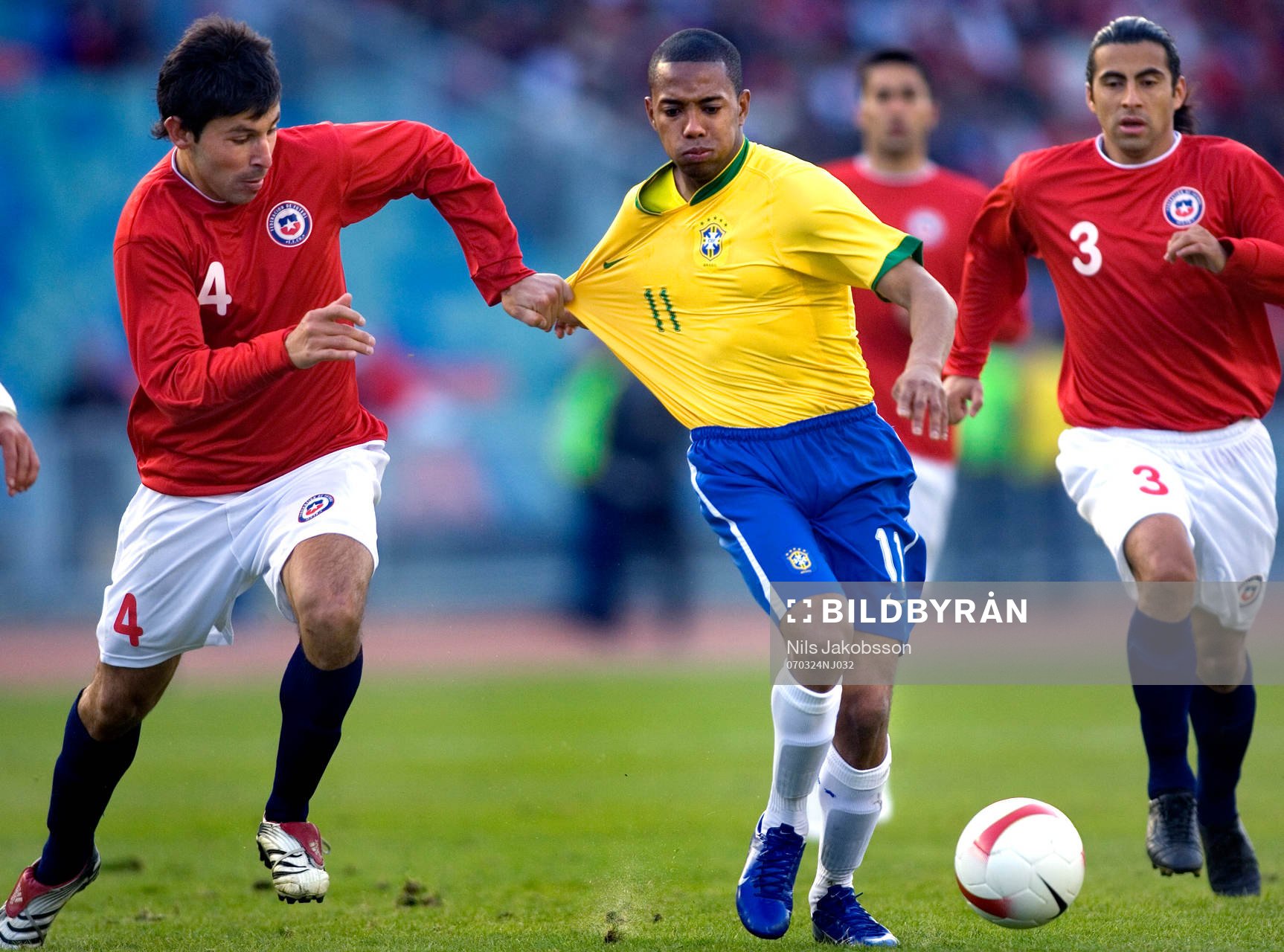 Fuentes, Chile, Robinho, Brasilien, tröjdragning