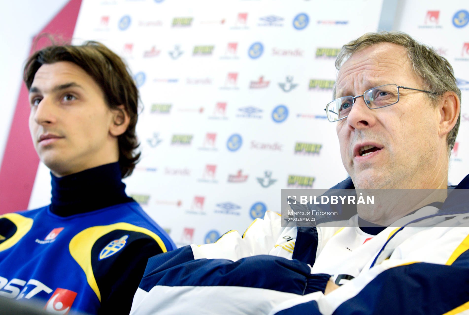 Zlatan Ibrahimovic och Lars Lagerbäck, förbundskapten