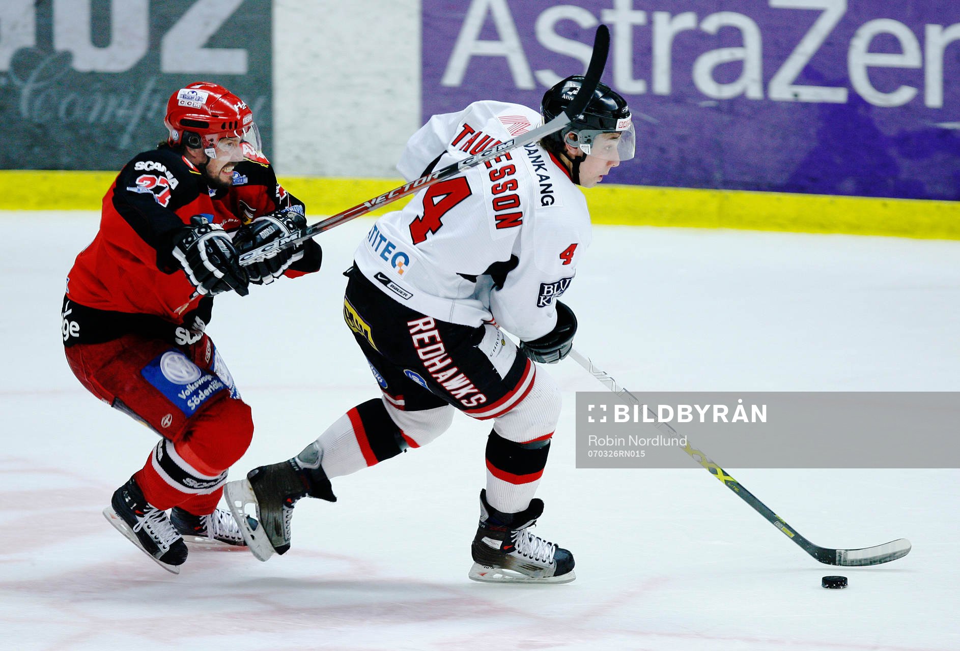 Ragnar Karlsson, Södertälje jagar Andreas Thuresson,
