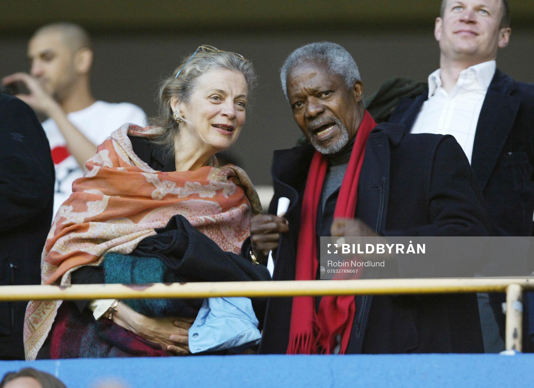 Kofi Annan, med fru