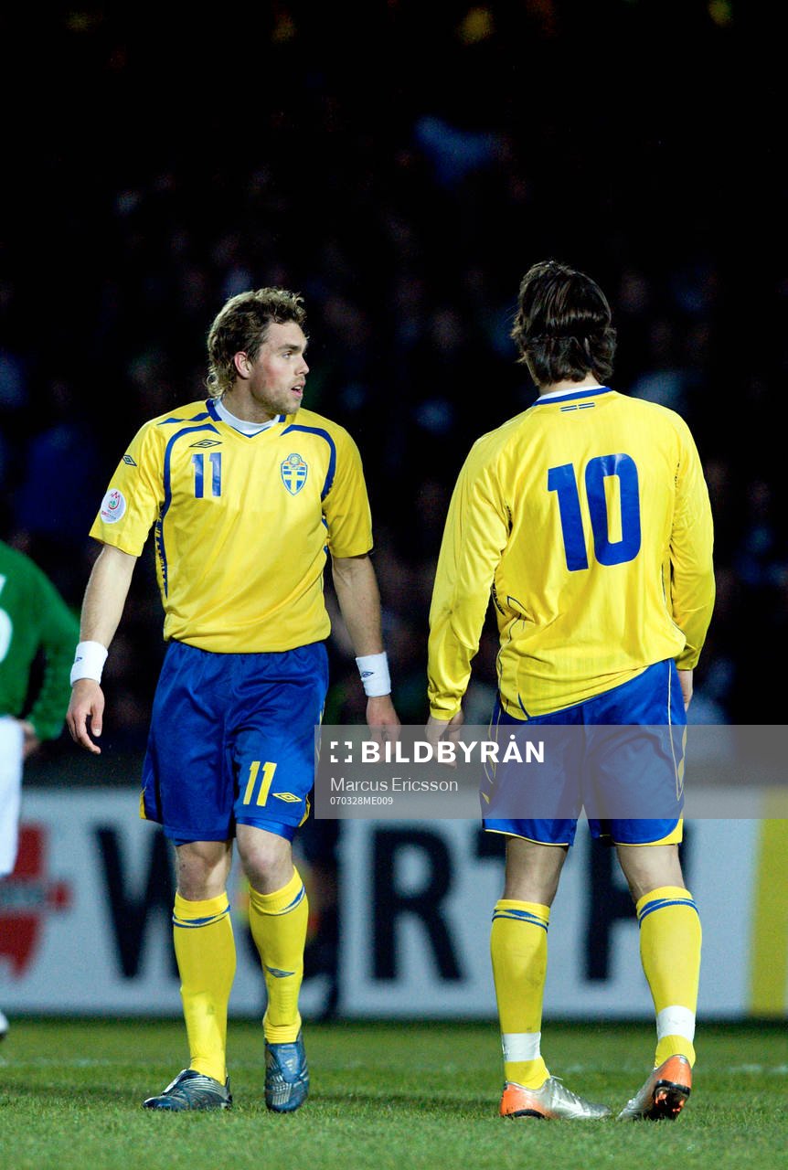Johan Elmander och Zlatan Ibrahimovic
