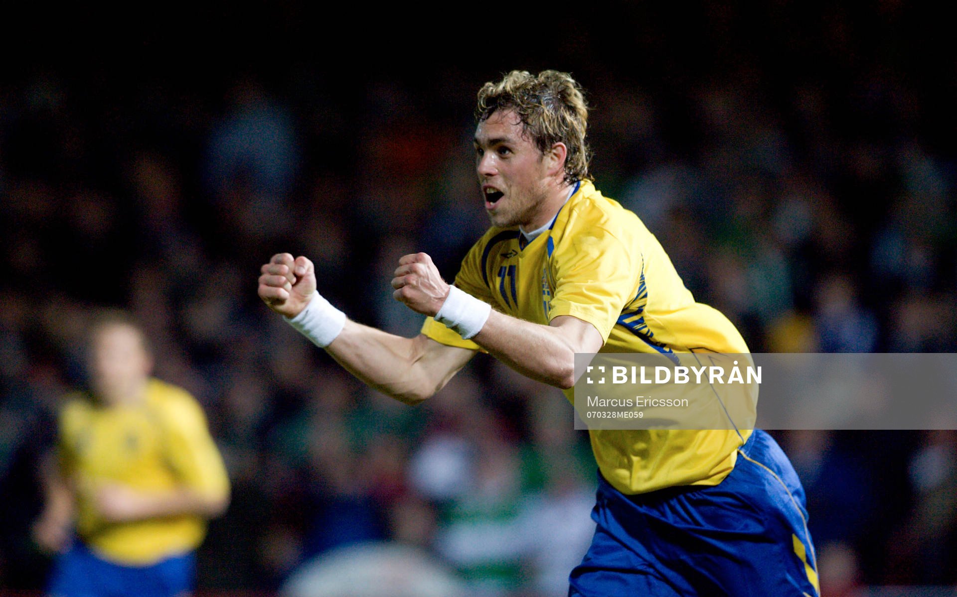  Johan Elmander, jubel efter 1-0.