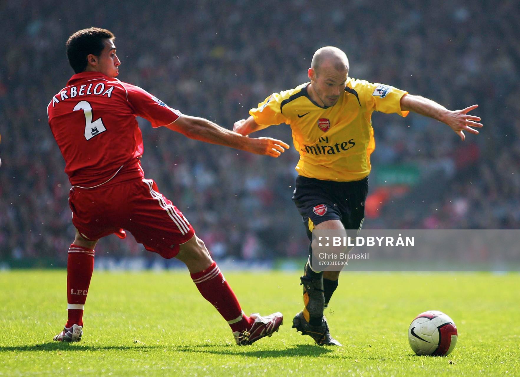 Fredrik Ljungberg, Arsenal och Alvaro Arbeloa, Liverpool
