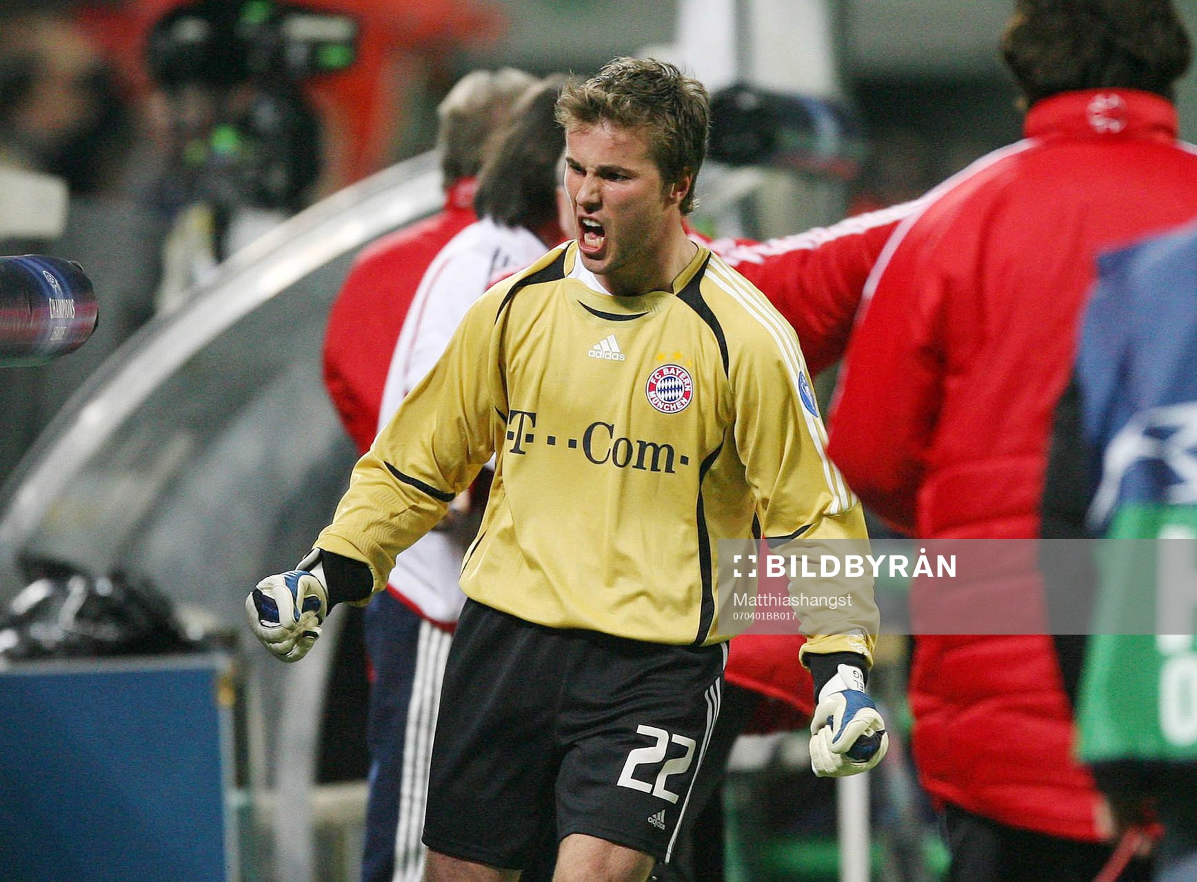  Michael Rensing, målvakt, Bayern,  jubel.