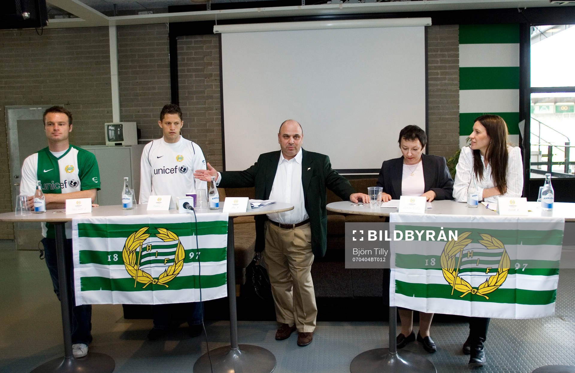 Jan Fridman, ordförande i Hammarby AB presenterar Mikkel