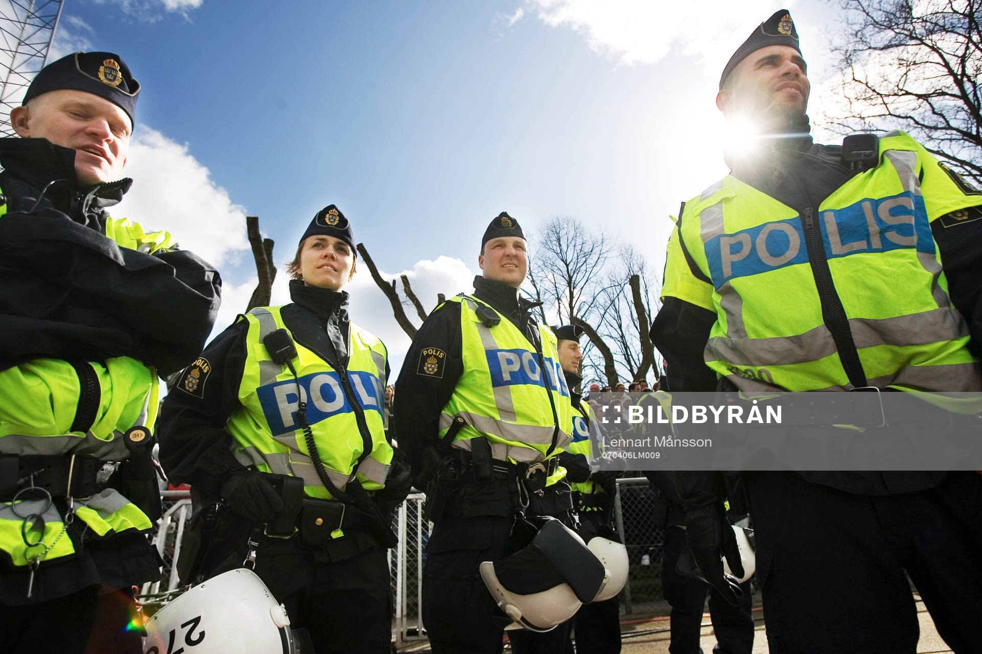 Många poliser bevakade Vångavallen
