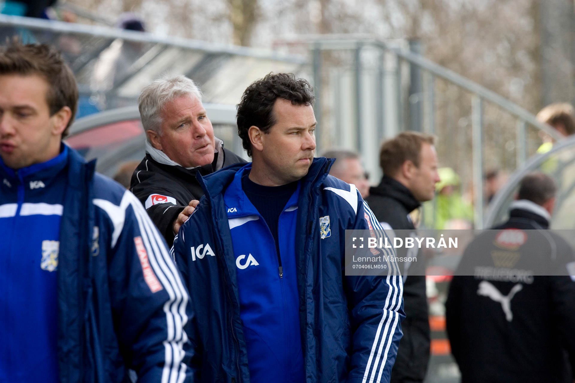 Conny Karlsson, tränare, Trelleborg och Stefan Rehn,