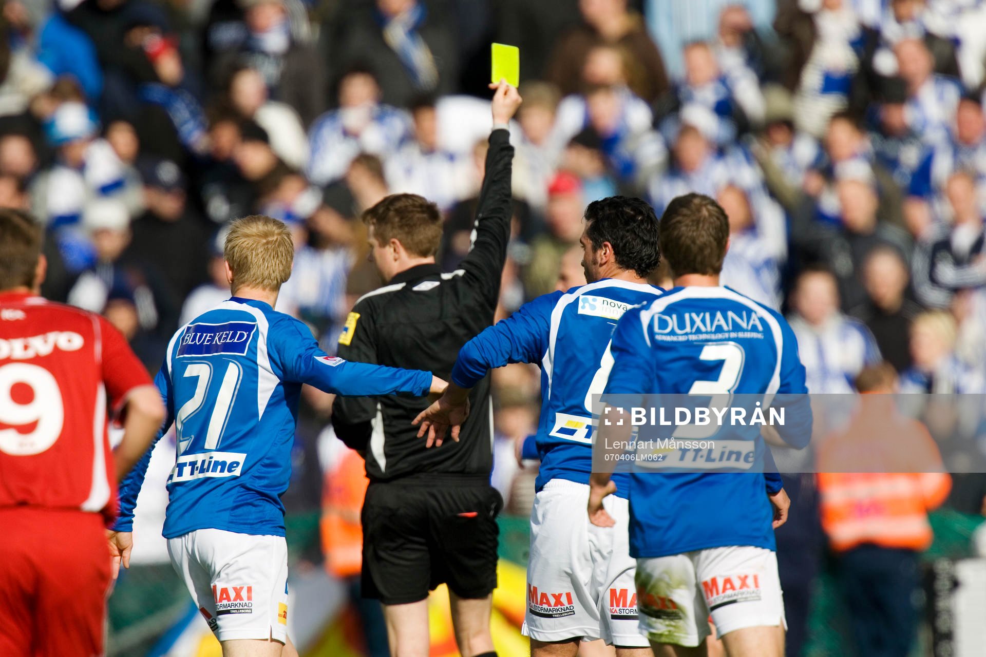 Domare, gult kort