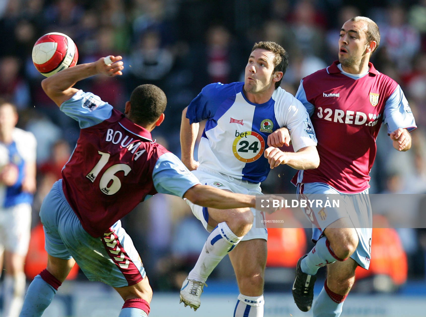 Brett Emerton, Blackburn, Wilfred Bouma och Gavin McCann,