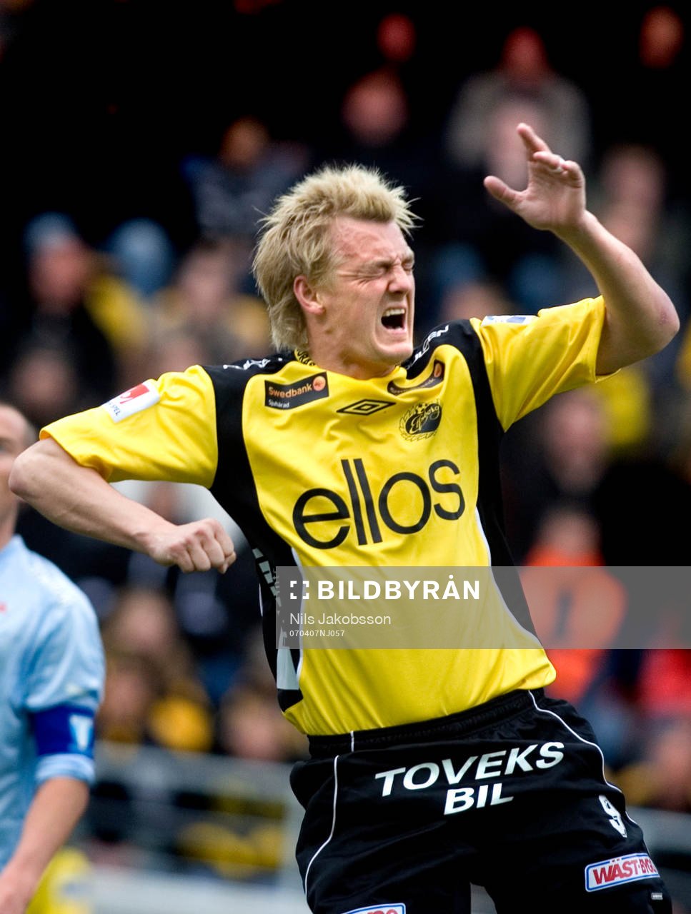 Mathias Svensson, Elfsborg, skriker, grinar illa