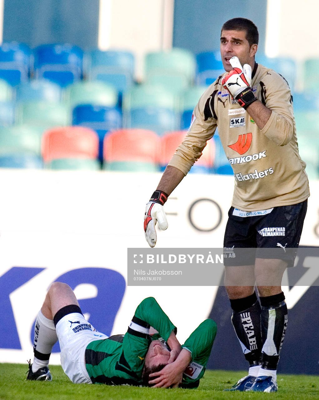 Dime Jankulovski, Målvakt, GAIS, ropar på domaren för