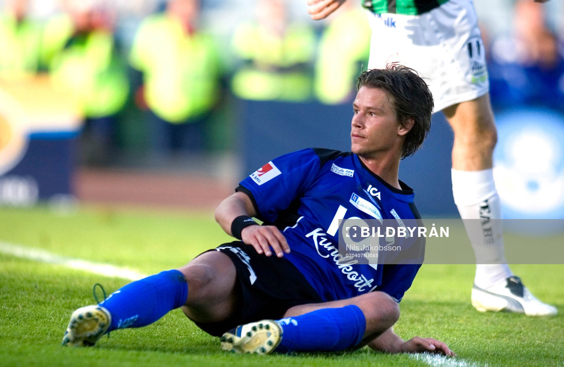 Dusan Djuric, Halmstad, ligger i gräset