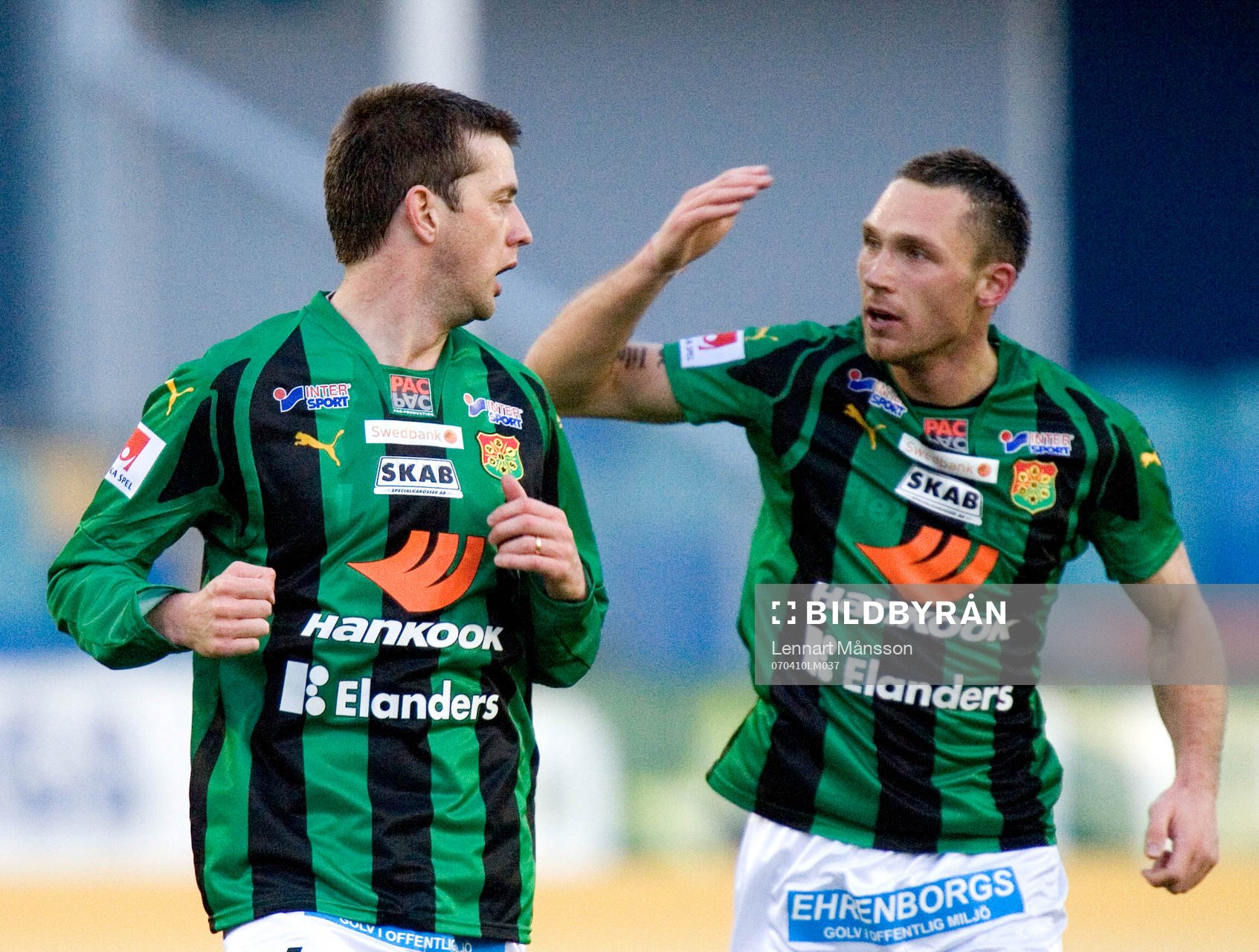 Johann Gudmundsson och Anatoli Ponomarev, jubel