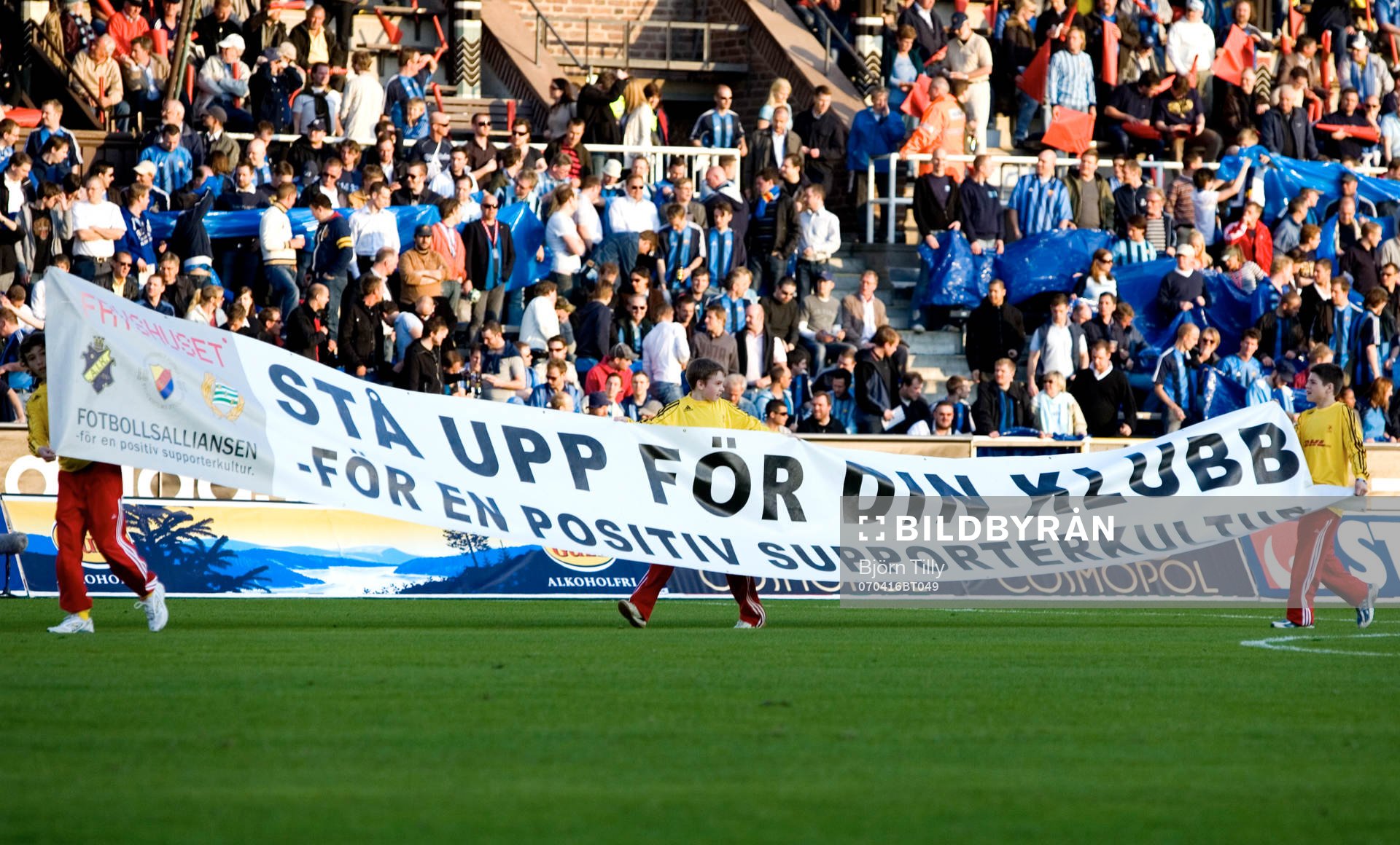 Djurgården, fan, fans, supporter, läktare, banderoll