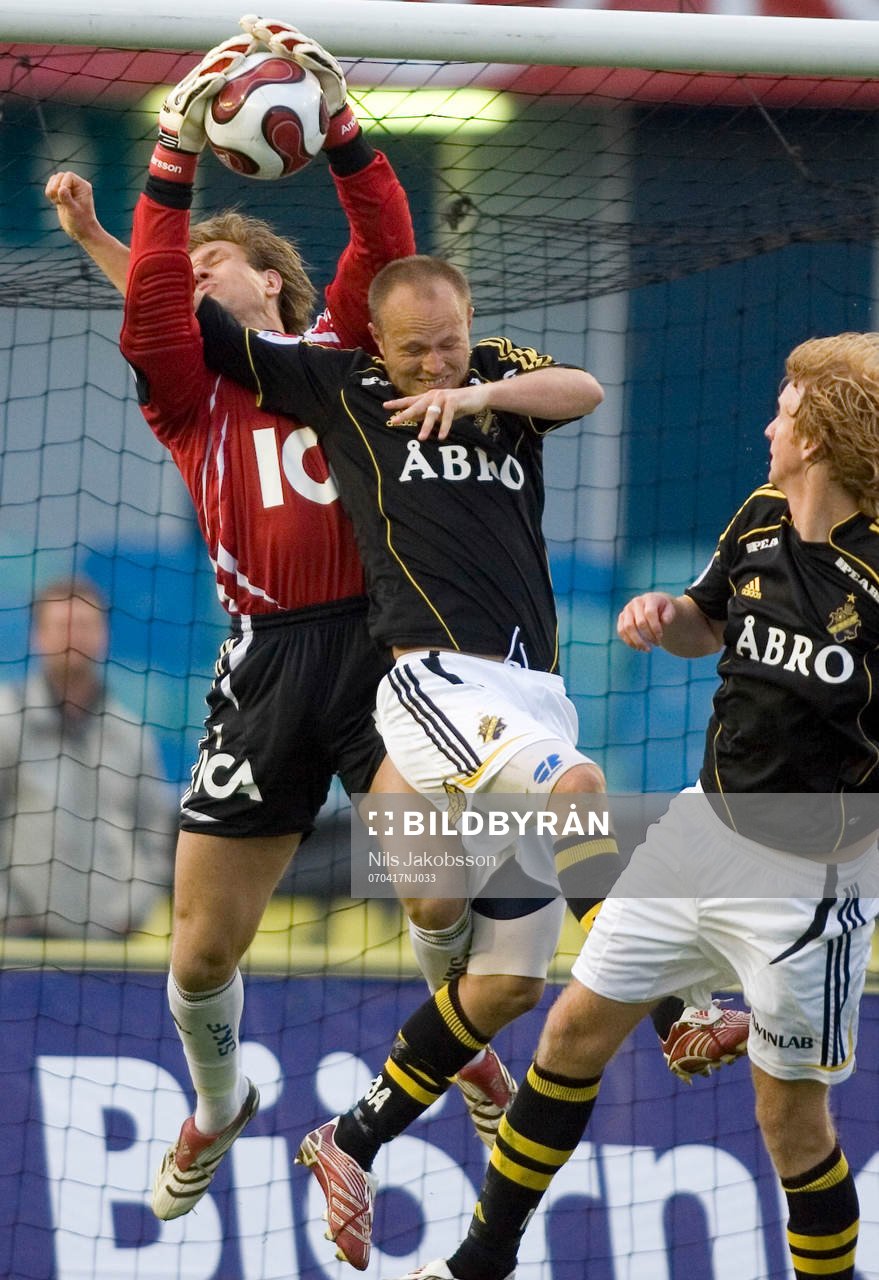 Bengt Andersson, målvakt, Göteborg, Niklas Carlsson, AIK,