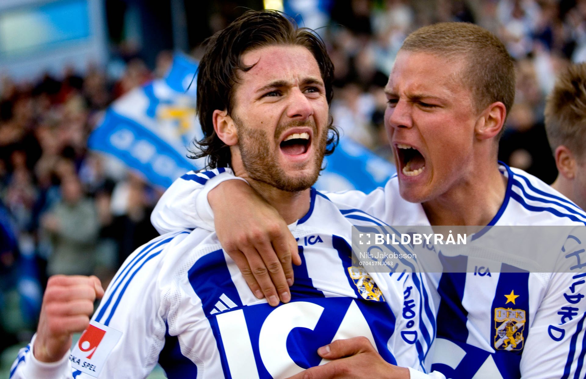  Jonathan Berg, målskytt, Pontus Wernbloom, IFK Göteborg, jubel.