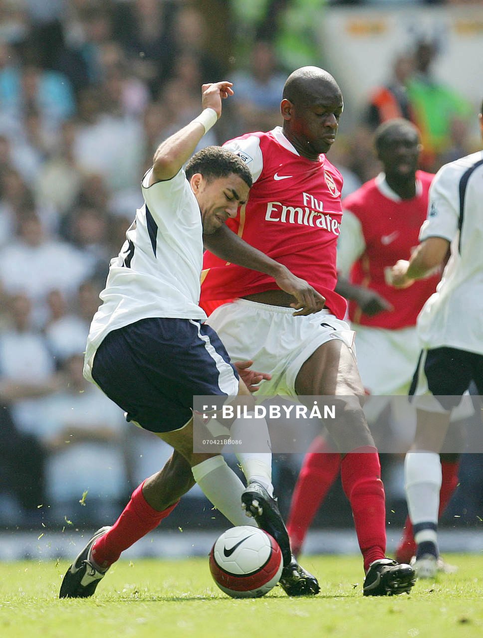   Aaron Lennon, Tottenham och Abou Diaby, Arsenal.