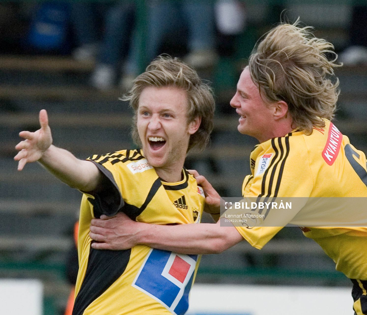 Oskar Olsson och Mikael Larsson, jubel, glädje
