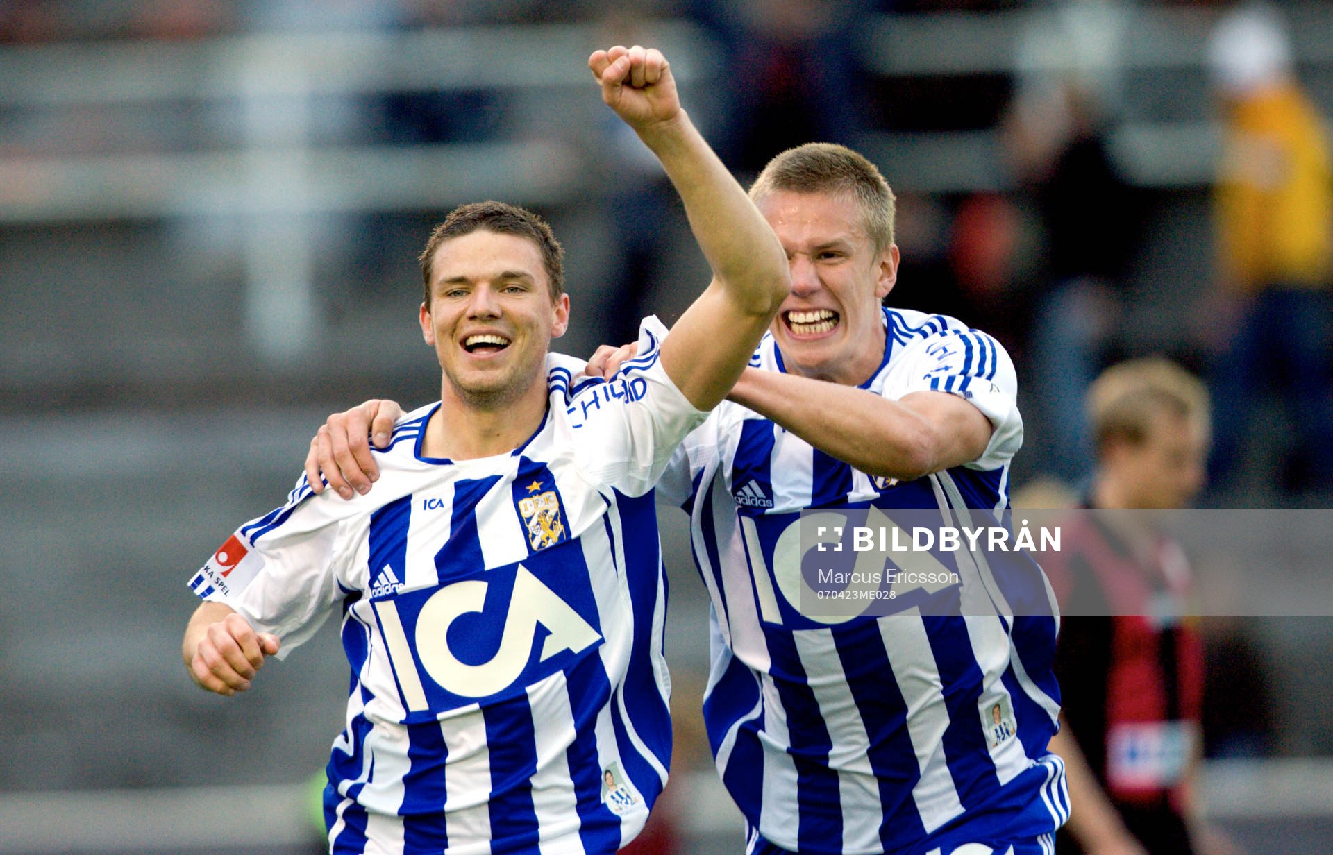 Marcus Berg och Mattias Bjärsmyr jubel