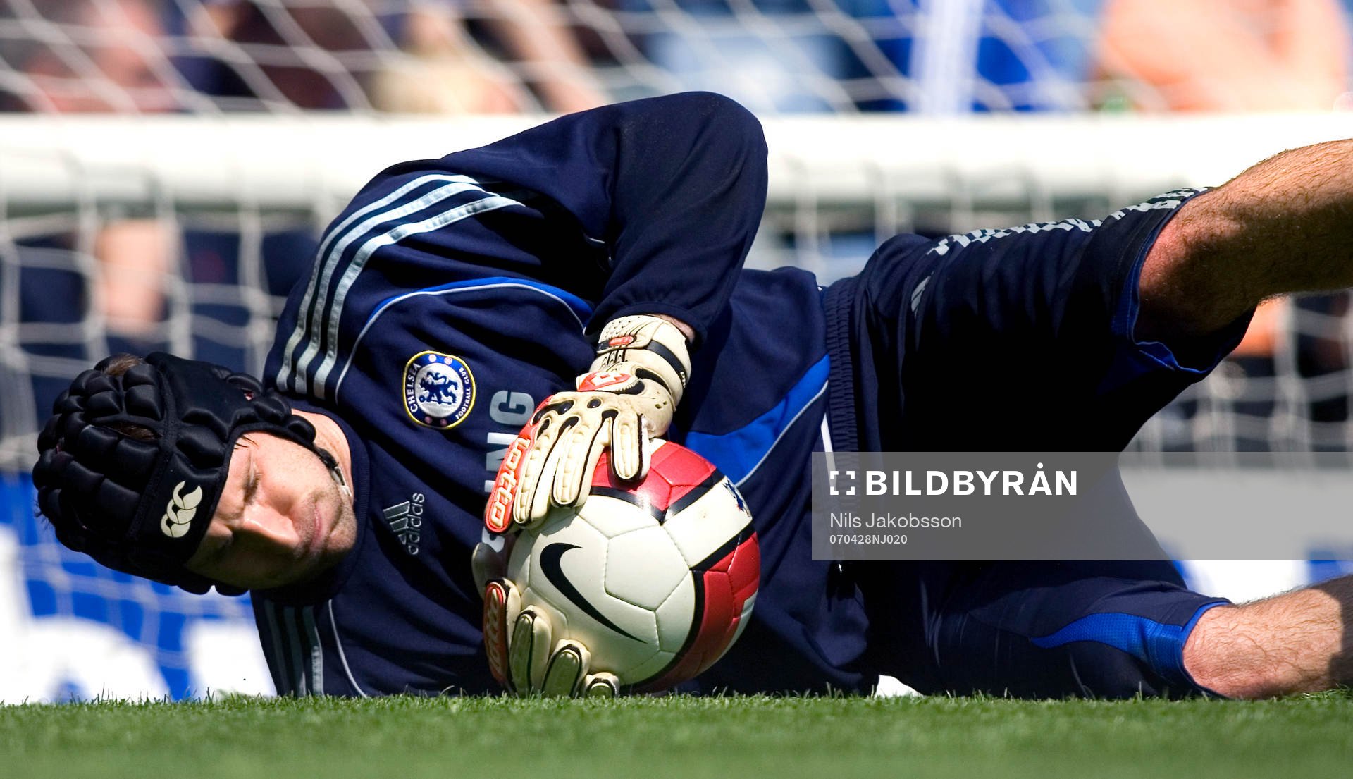 Petr Cech, målvakt, Chelsea, uppvärmning