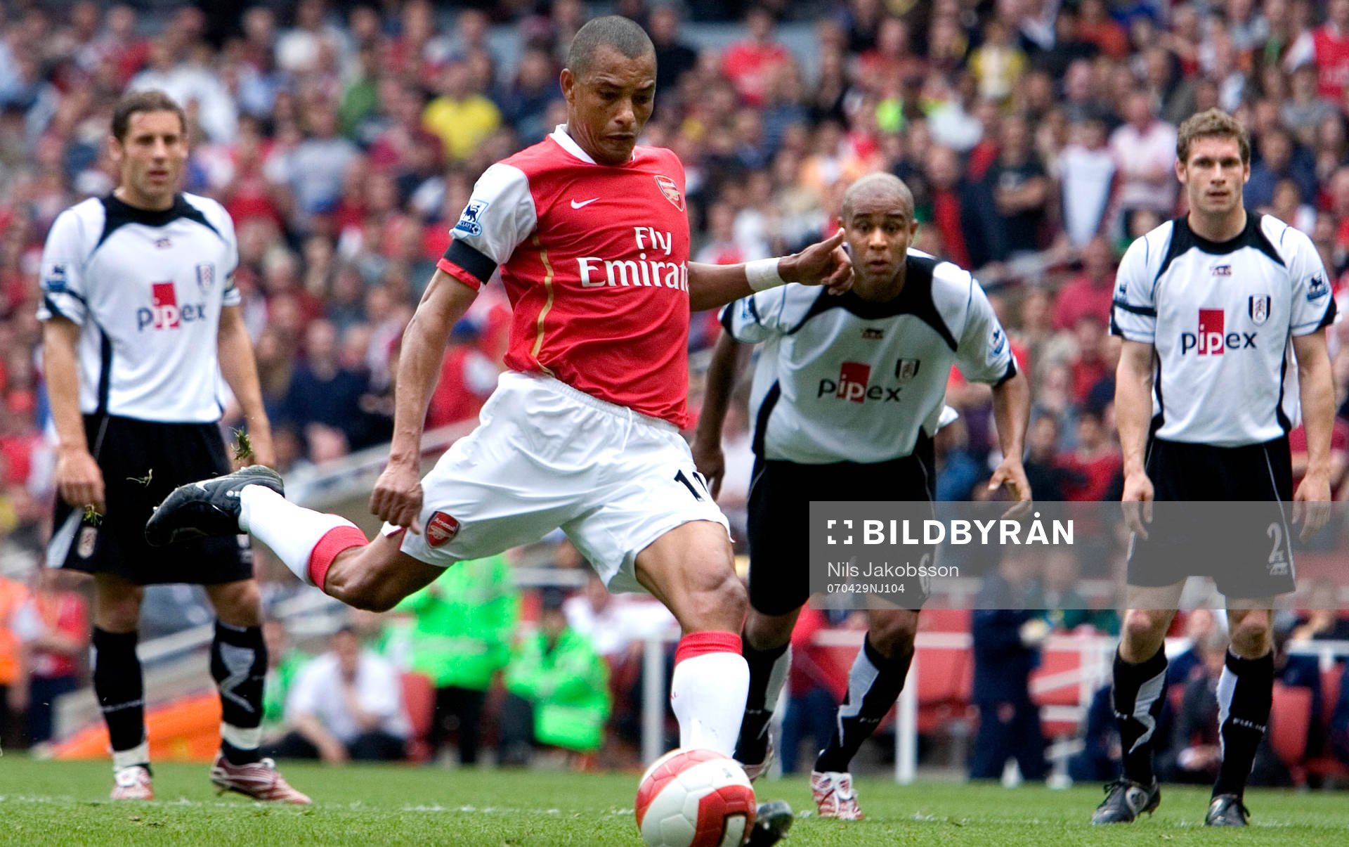 Gilberto, Arsenal, straff