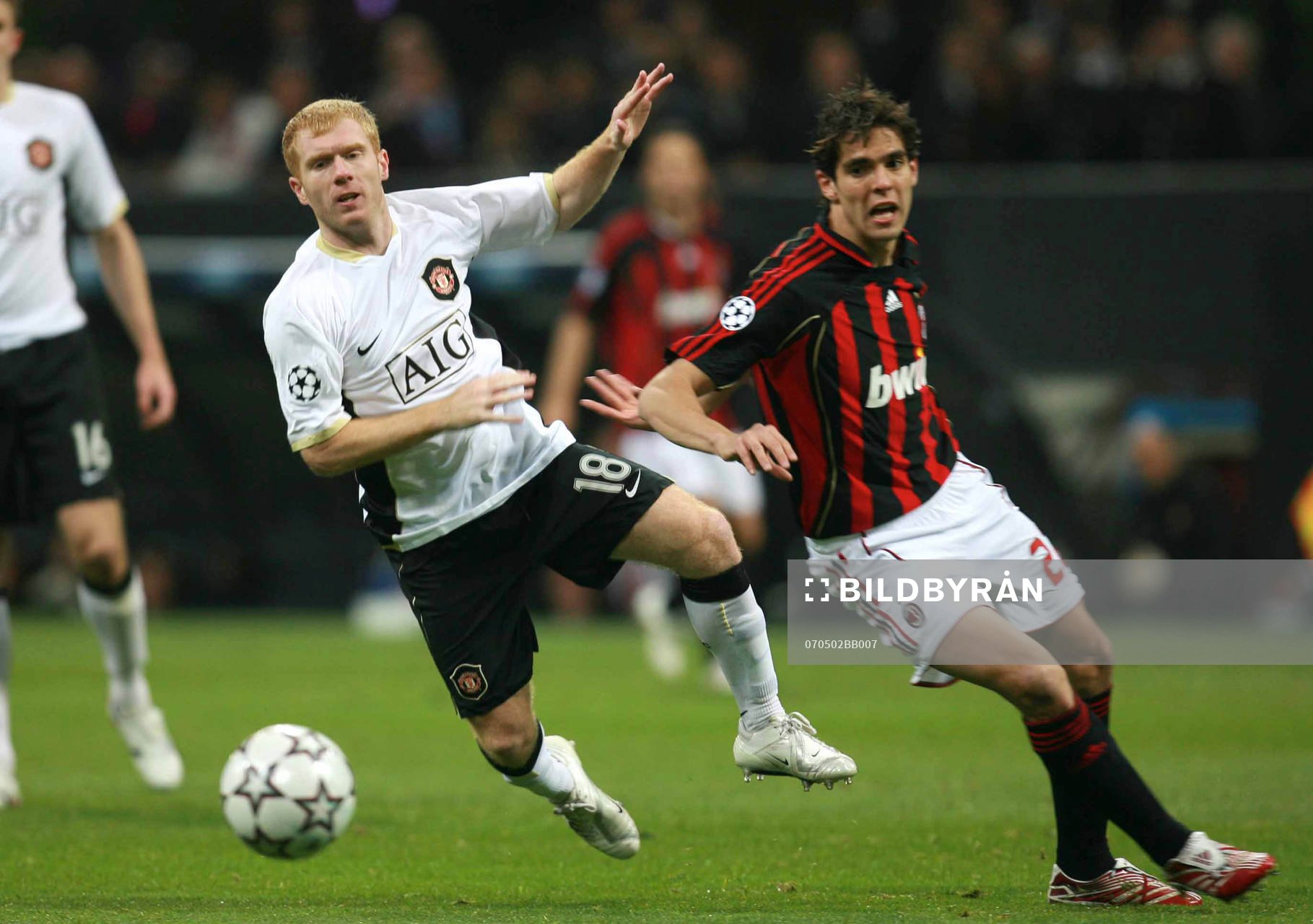 Paul Scholes, Manchester United och Kaka, Milan