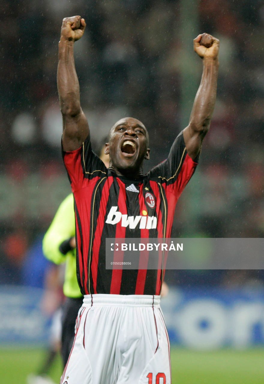  Clarence Seedorf, Milan, jubel.
