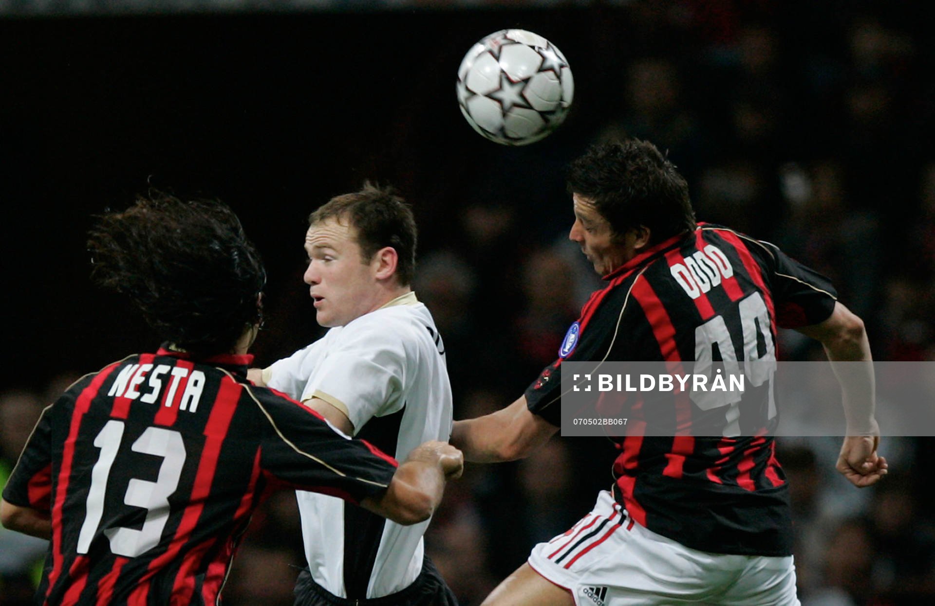 Wayne Rooney, Alessandro Nesta och Massimo Oddo