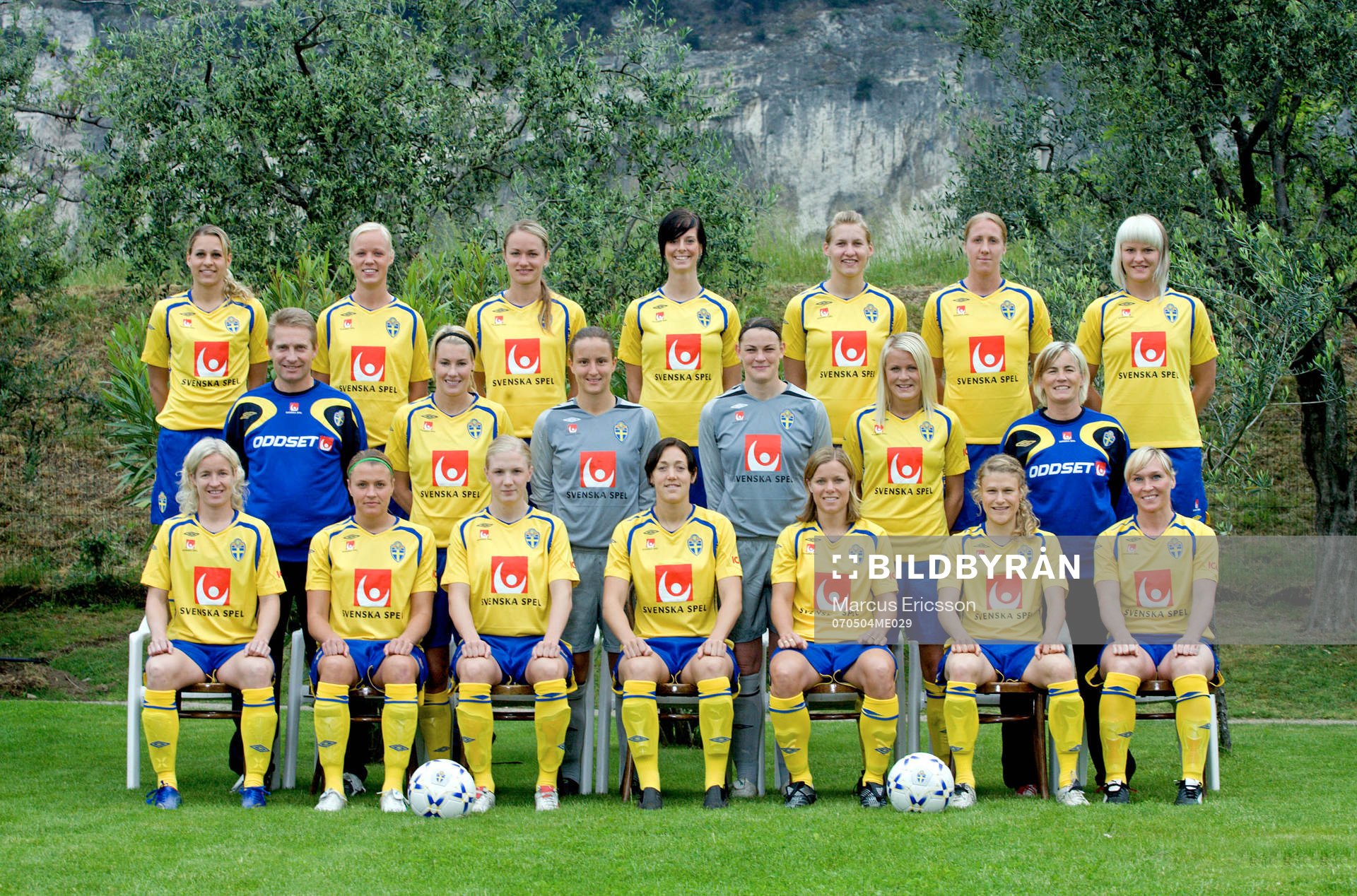 Fotboll, Dam, Landslag, Sverige, Lagbild