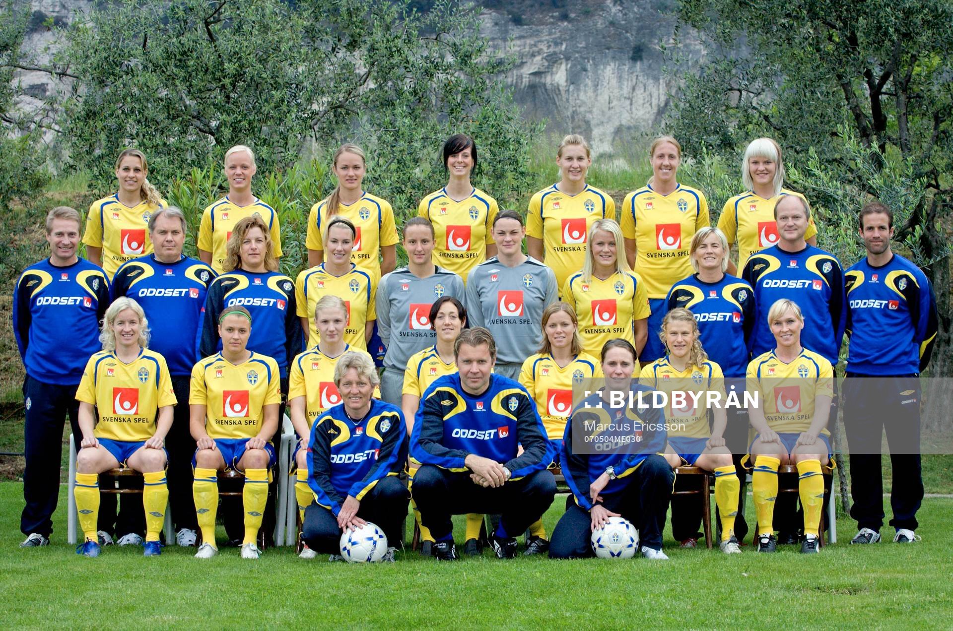 Fotboll, Dam, Landslag, Sverige, Lagbild