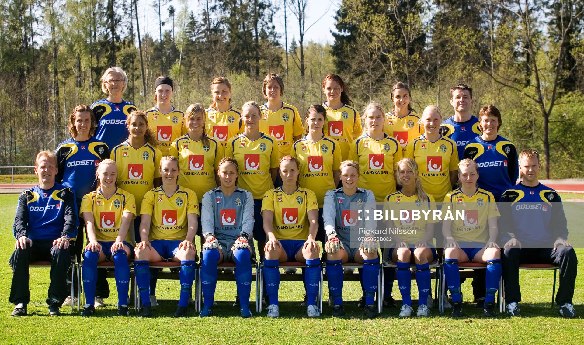 Bakre fr.v: Anna-Lena Kjellman, Malin Engdahl, Lena
