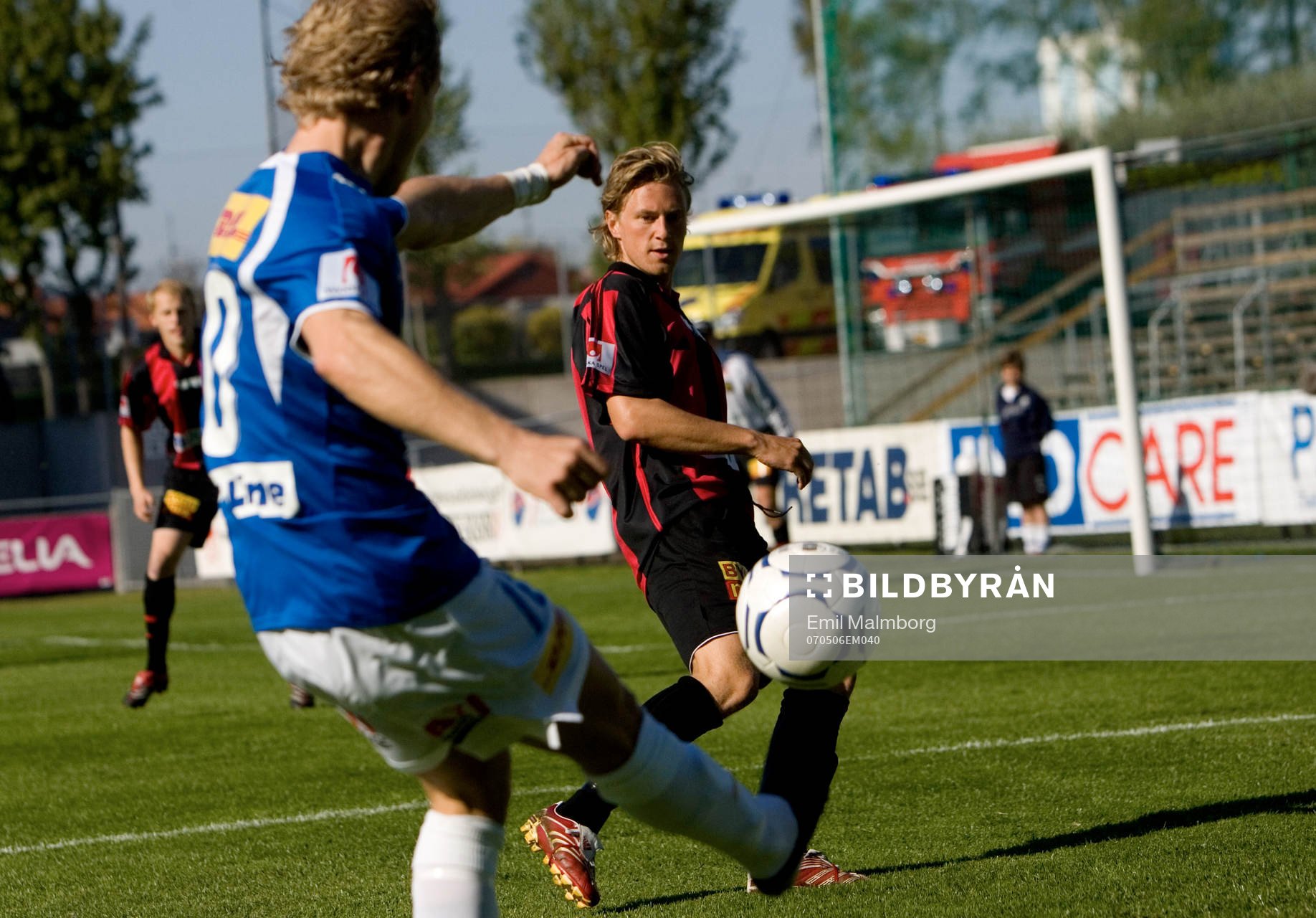 Erik Sundin, Trelleborg, slår ett inlägg