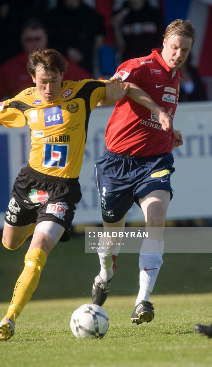  Daniel Ivanovski, Mjällby och Jukka Sauso, Örgryte.
