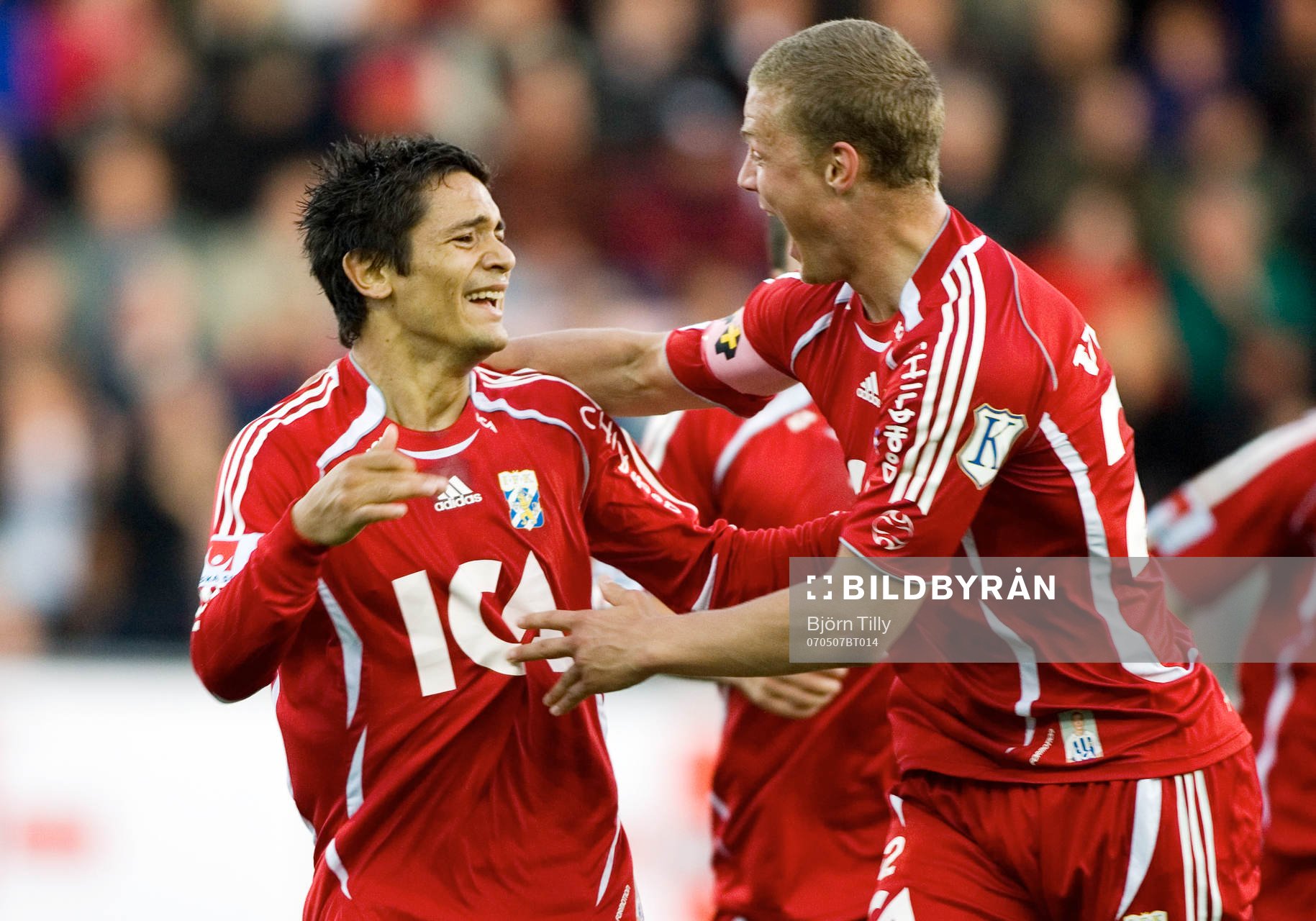  Andres Vasquez och Ragnar Sigurdsson, Göteborg, jubel efter 0-4.      