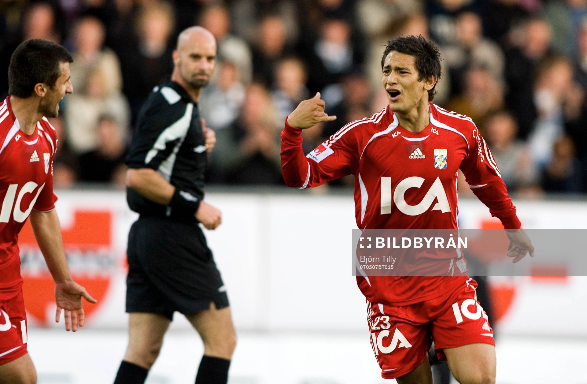  Andres Vasquez, Göteborg, jubel efter 0-4.      