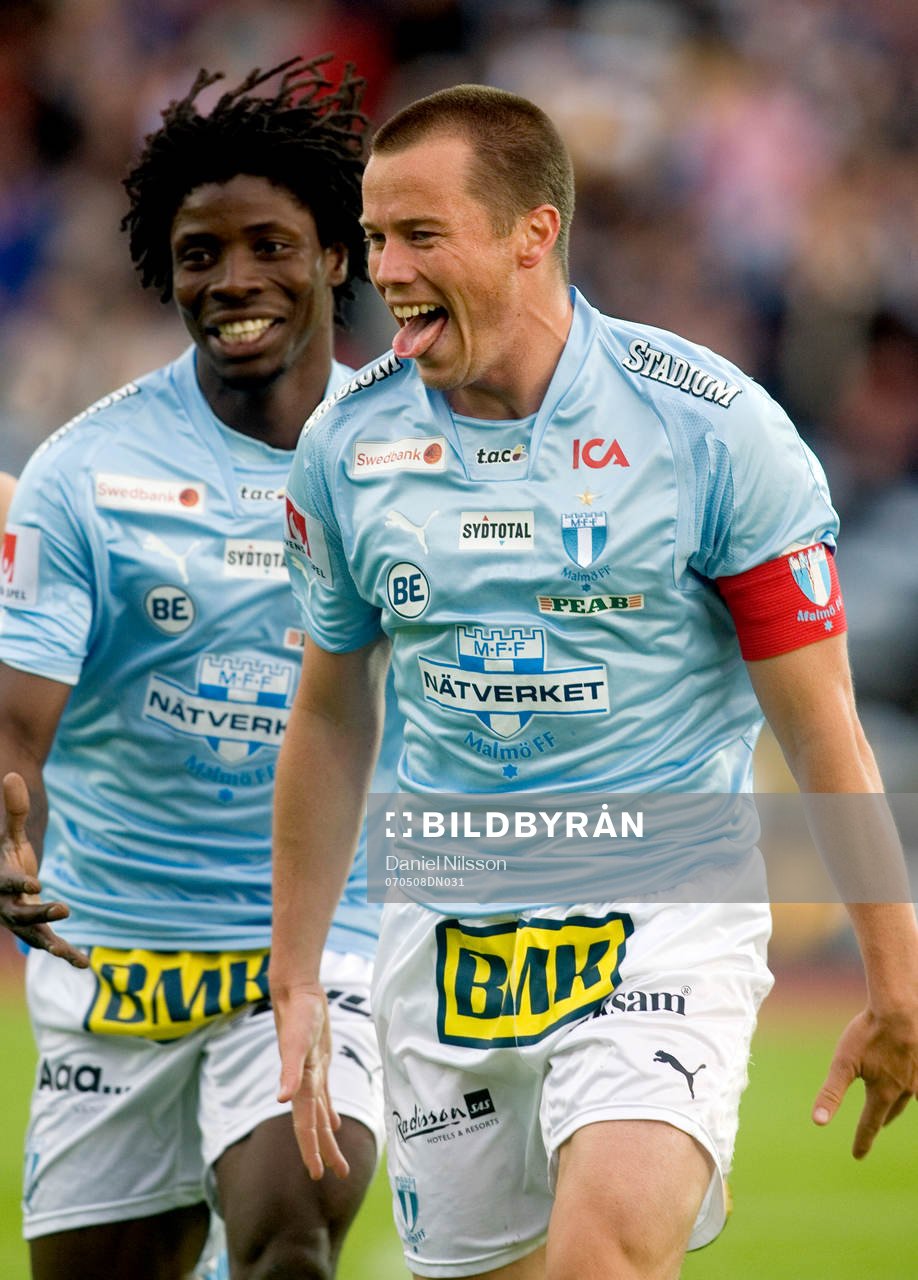 Daniel Andersson, Malmö, jubel med Jimmy Dixon