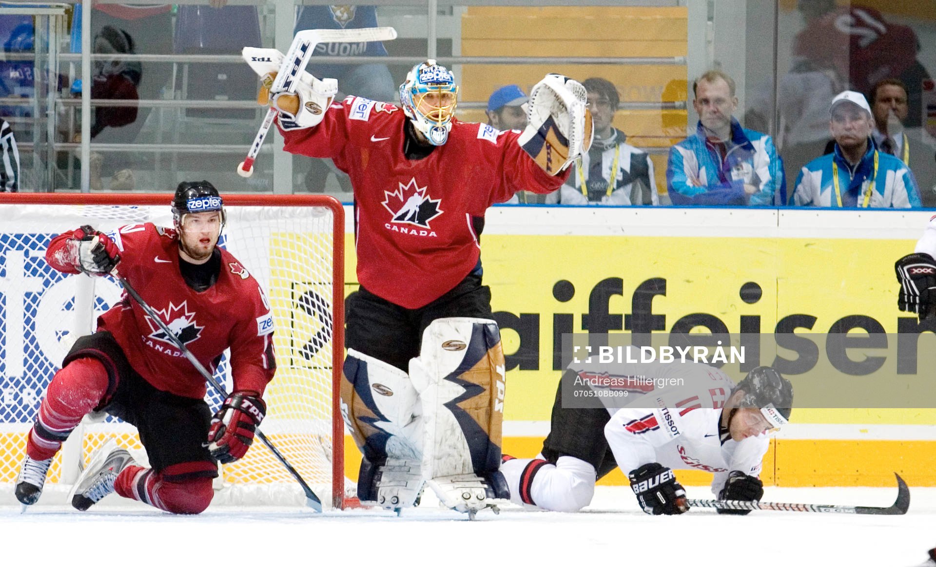 Rick Nash, Dwayne Roloson, målvakt, Martin Steinegger