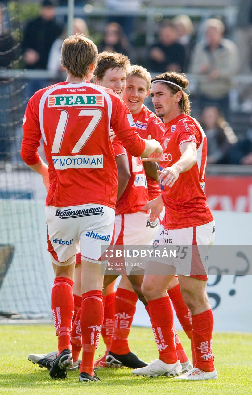 Patrik Ingelsten och Cesar Santin, Kalmar, jubel