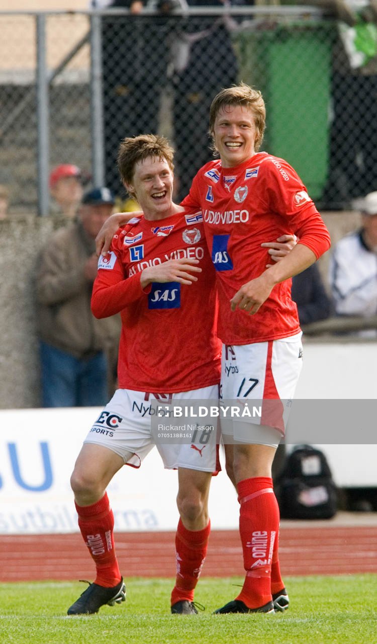 Rasmus Elm och Viktor Elm, Kalmar, jubel
