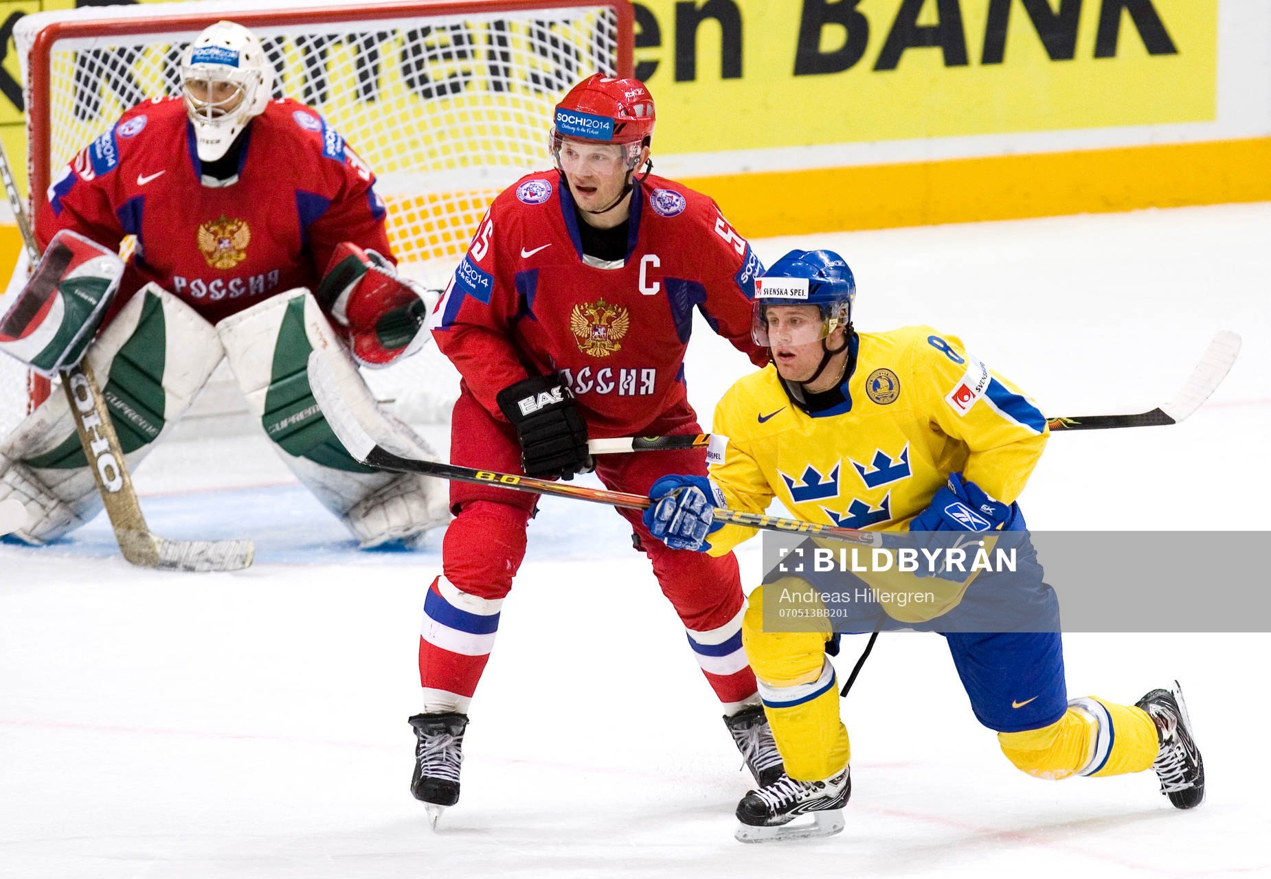 Alexander Eremenko, målvakt, Sergei Gonchar och Patric