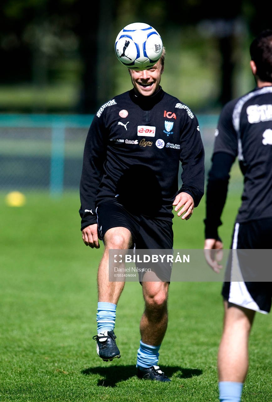 Fotboll, Träning med Malmö FF. Anders Andersson, Malmö FF