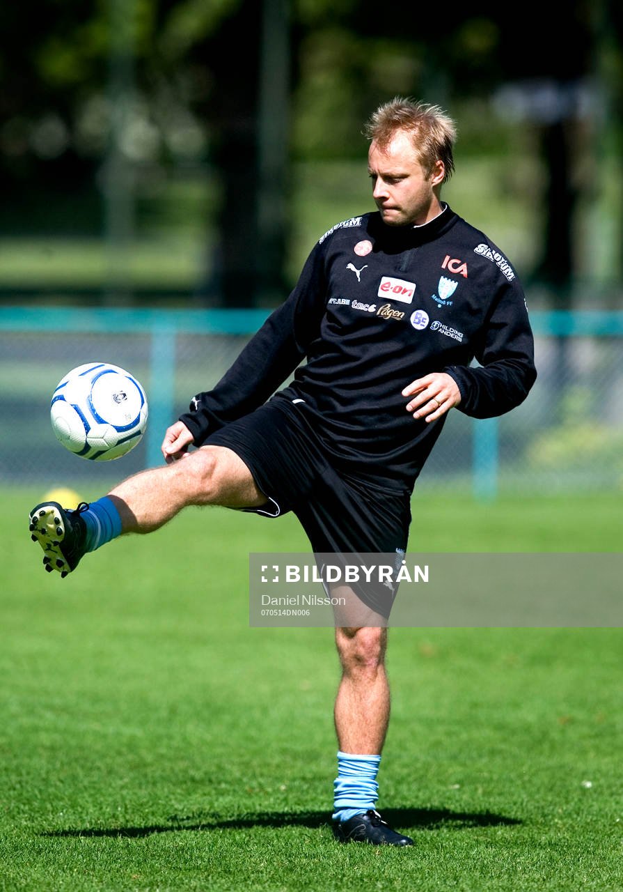 Fotboll, Träning med Malmö FF. Anders Andersson, Malmö FF