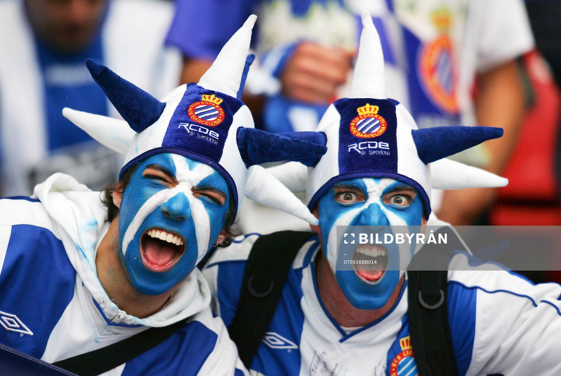 Supporter, fans. ansiktsmålning
