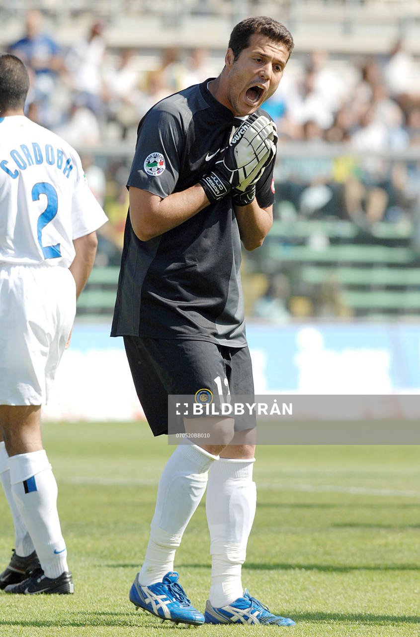 fotboll, serie a. Italiensk, Atlanta- Inter; Julio Cesar,