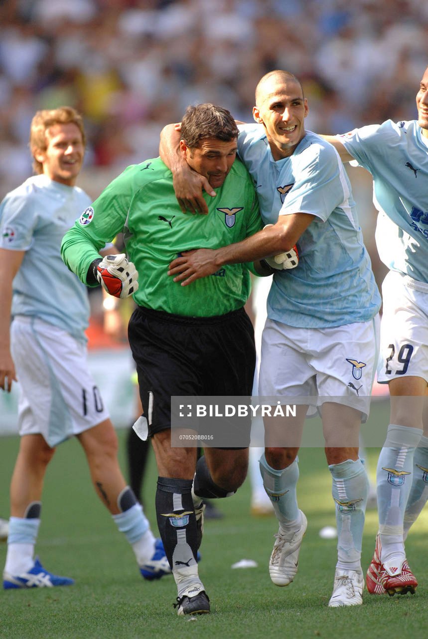 fotboll, serie a. Italiensk, Lazio; Peruzzi, målvakt, Jubel