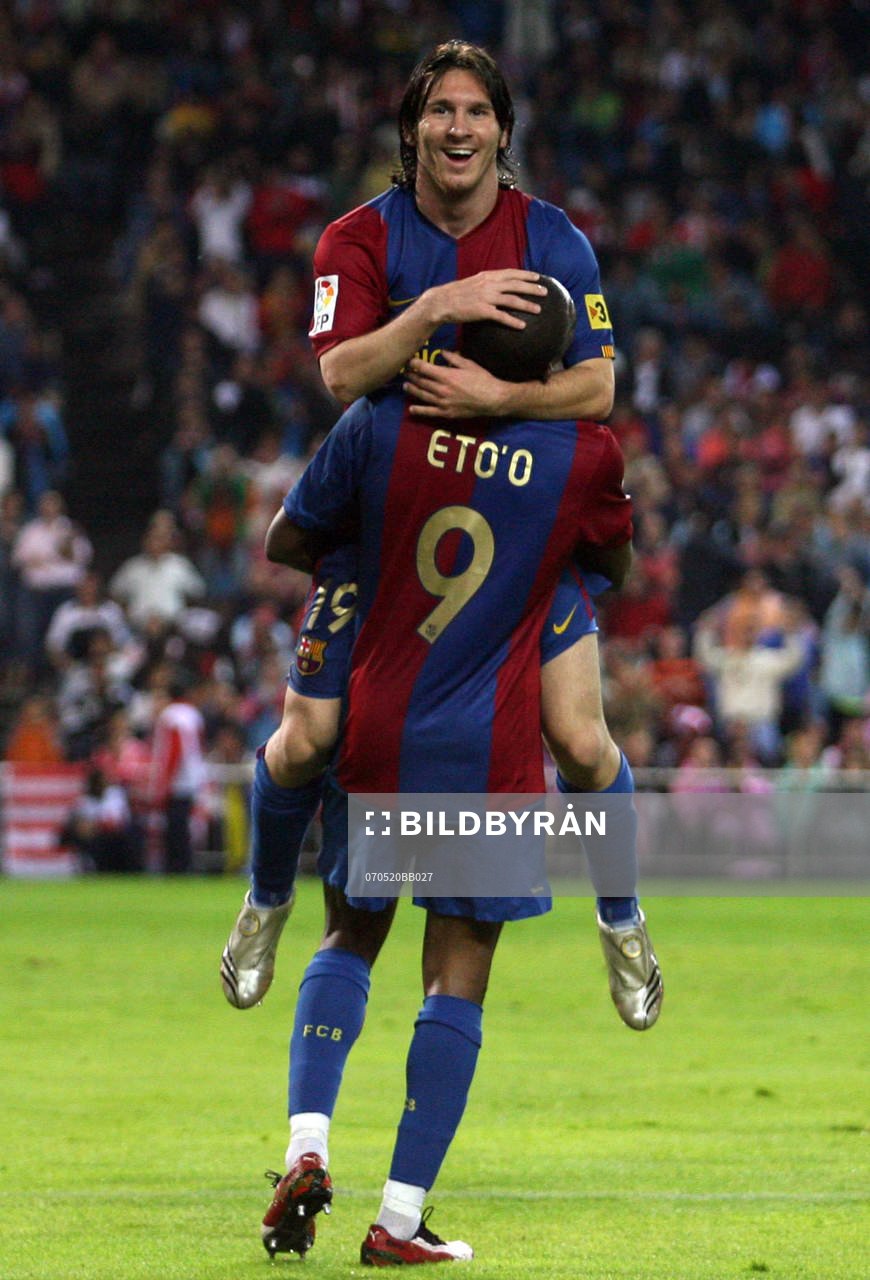 fotboll, Spansk, la liga, Barcelona; Samuel Eto'o, Lionel