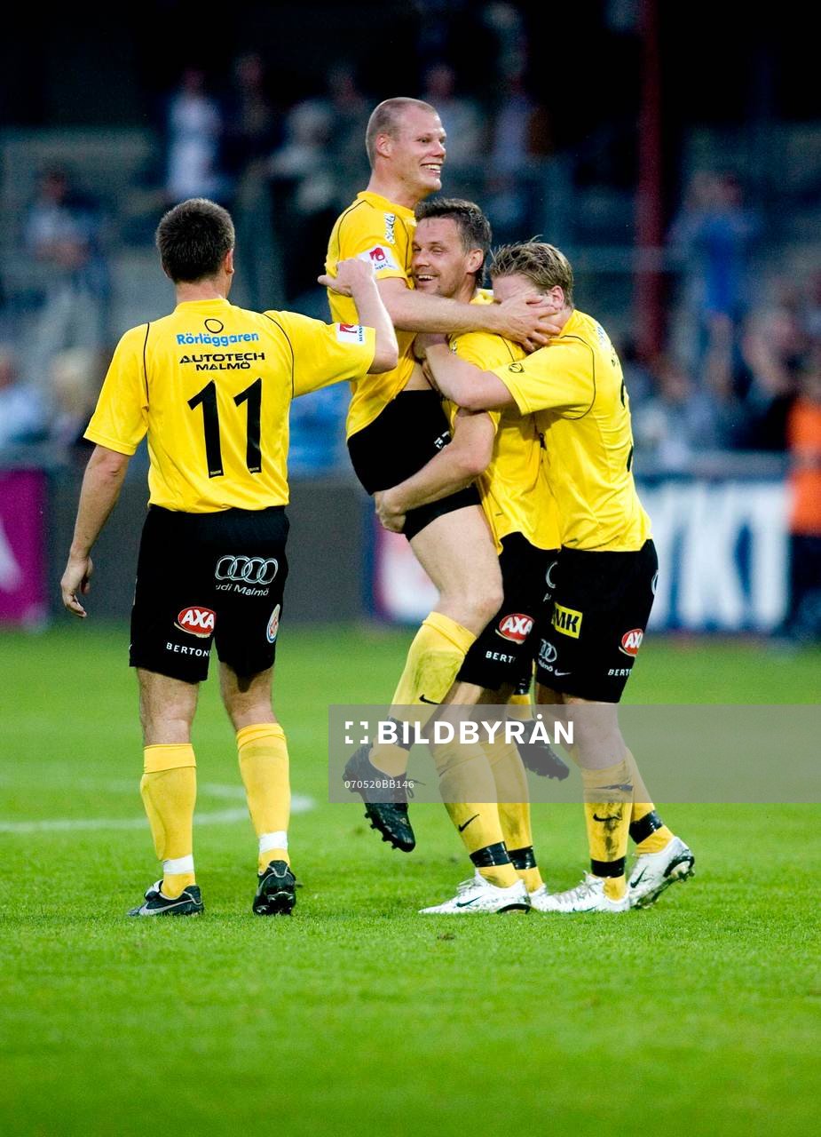 Jens Nordström, Bunkeflo gjorde 4-1 på övertid. Jubel!